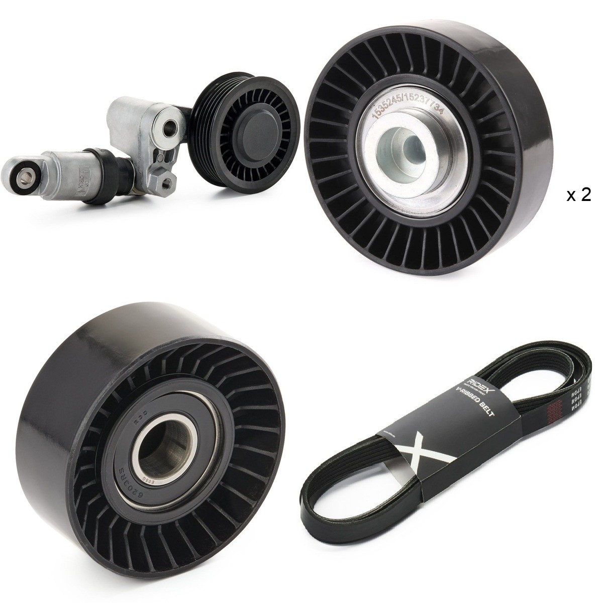 RIDEX Ķīļrievu siksnu komplekts 542R1217 Ķīļrievu siksnu komplekts RIDEX Volkswagen CADDY 542R1217