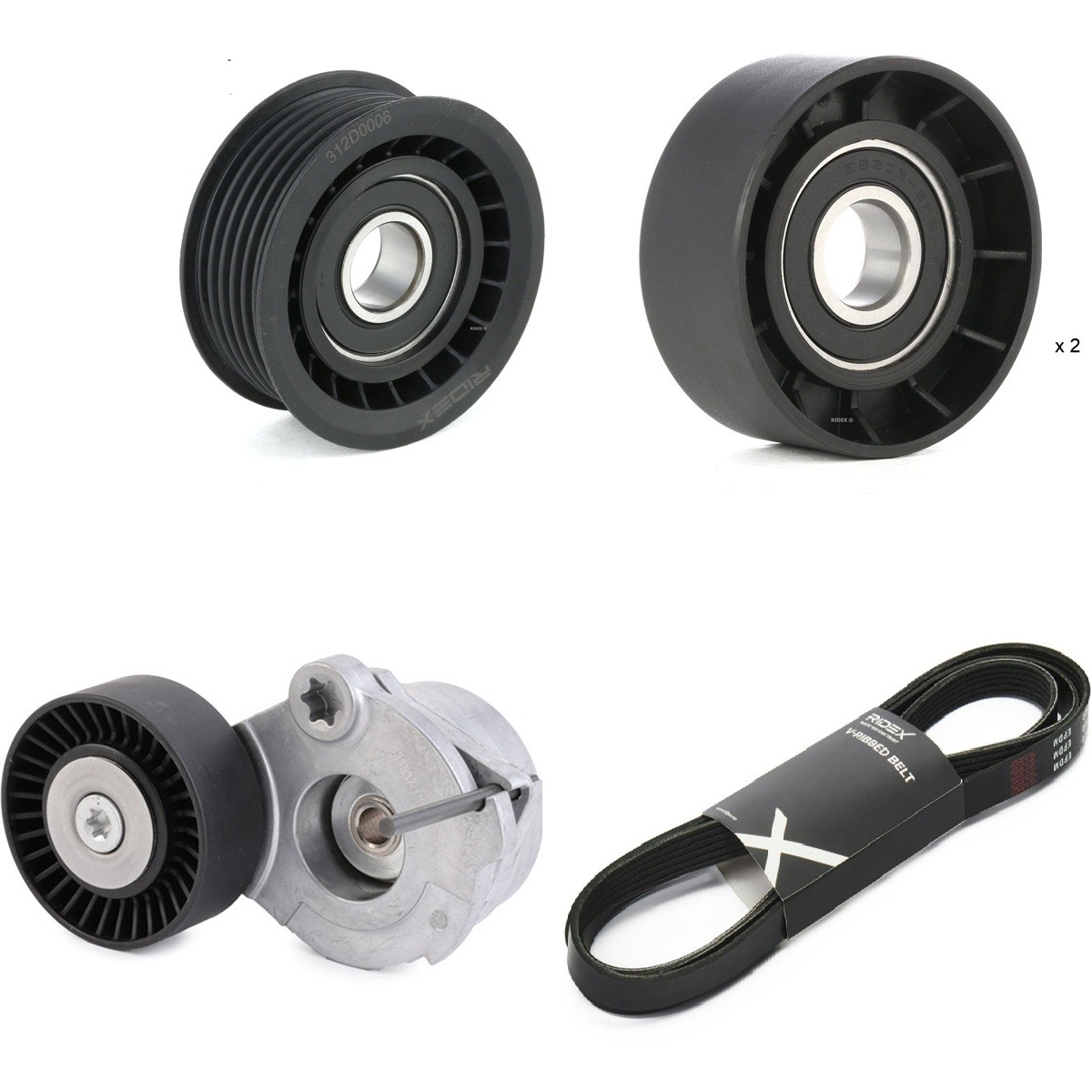 RIDEX Kileremsett 542R1225 Multireim sett RIDEX Audi 80 542R1225