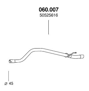 PEDOL Skjøt, eksosrør 060.007 PEDOL 060.007 Skjøt eksosrør Skoda Felicia Pick-up pris
