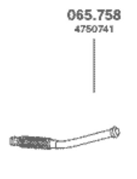 PEDOL Exhaust Pipe 065.758 065.758 PEDOL exhaust pipe for SEAT IBIZA