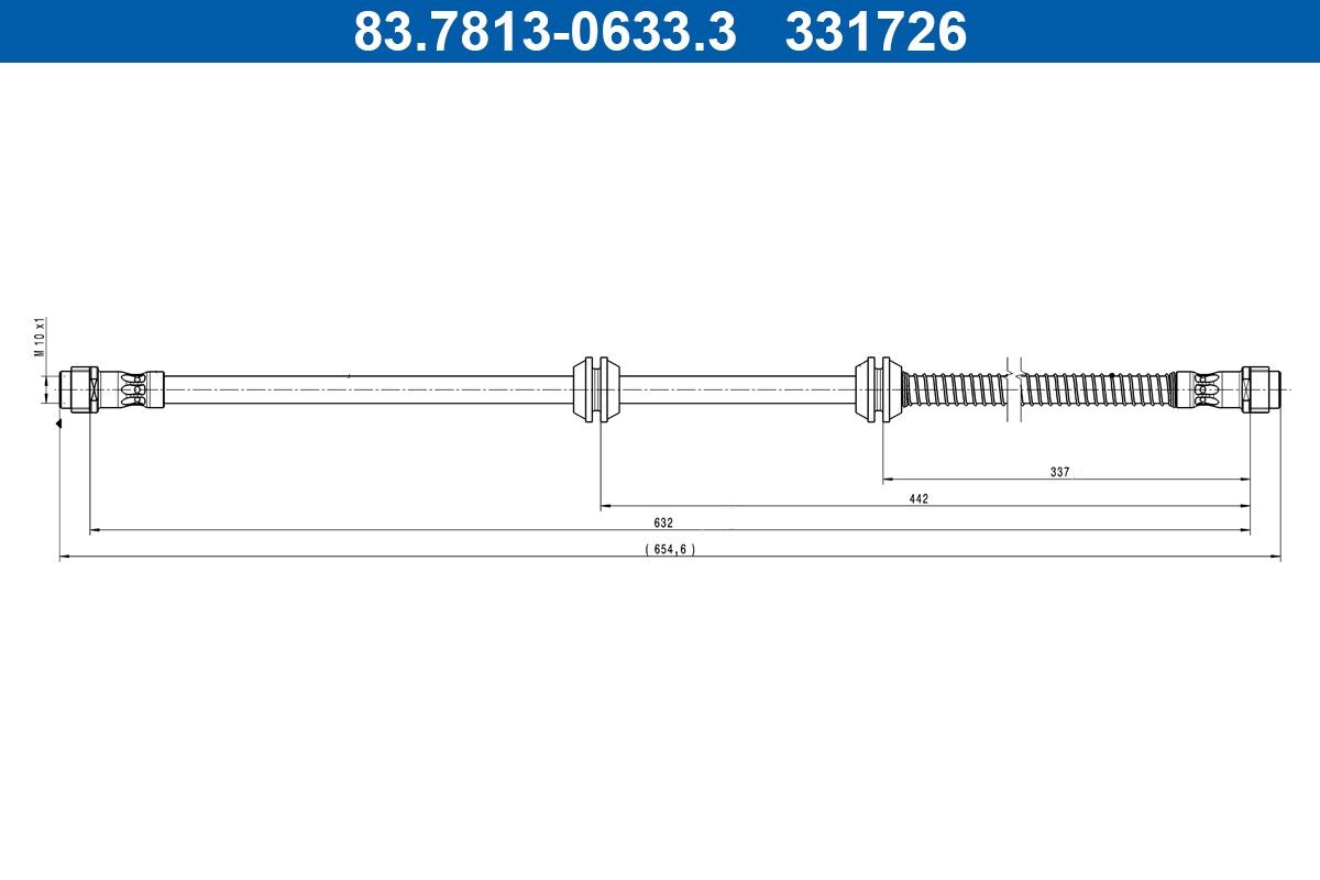 Pidurivoolik ATE 83.7813-0633.3 ATE 83.7813-0633.3: Pidurivoolik Mercedes G-klass 2018