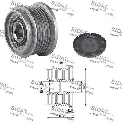 SIDAT Roda livre do alternador 455288 Polia roda livre do alternador SIDAT Chevrolet AVALANCHE 455288