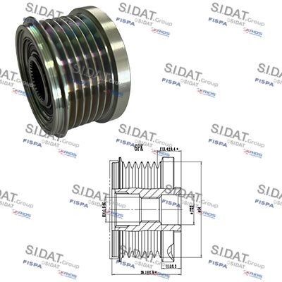 SIDAT Generator friløbskobling 455290 455290 Generator friløbskobling SIDAT SKODA FABIA
