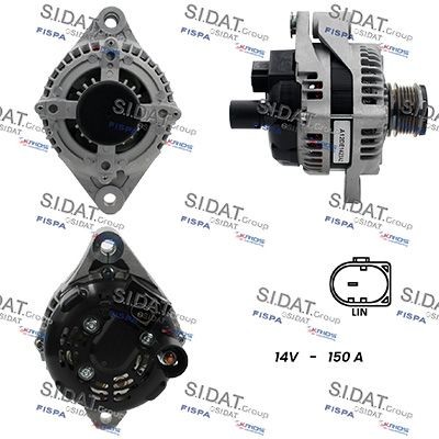 SIDAT Alternátor A12DE1423A2 A12DE1423A2 Alternátor ALFA ROMEO 159 SIDAT