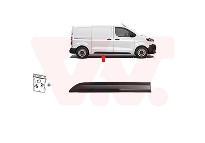 VAN WEZEL Pynte- / beskyttelsesliste, dør 0944426 VAN WEZEL 0944426 Pynte- / beskyttelsesliste, dør