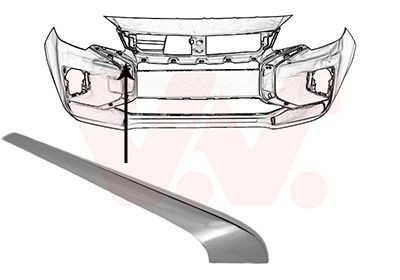 VAN WEZEL Stötfångarlist 3266582 VAN WEZEL 3266582 Stötfångarlist Mitsubishi Pajero Pinin V6 original