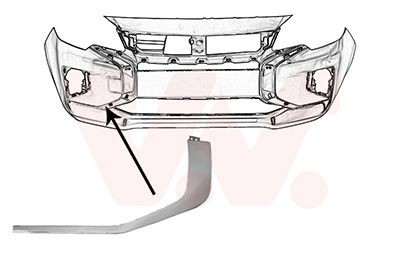 VAN WEZEL Pynte- / vernelist, støtfanger 3266584 VAN WEZEL 3266584 Tildekning støtfanger Pajero Sport II SUV (KH, KG) pris
