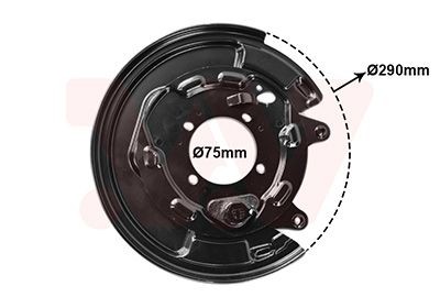 VAN WEZEL Έλασμα πιτσιλίσματος, δισκόπλακα 5393373 VAN WEZEL 5393373 γνήσια Λαμαρινένιο προστατευτικό Toyota Celica T23 κόστος