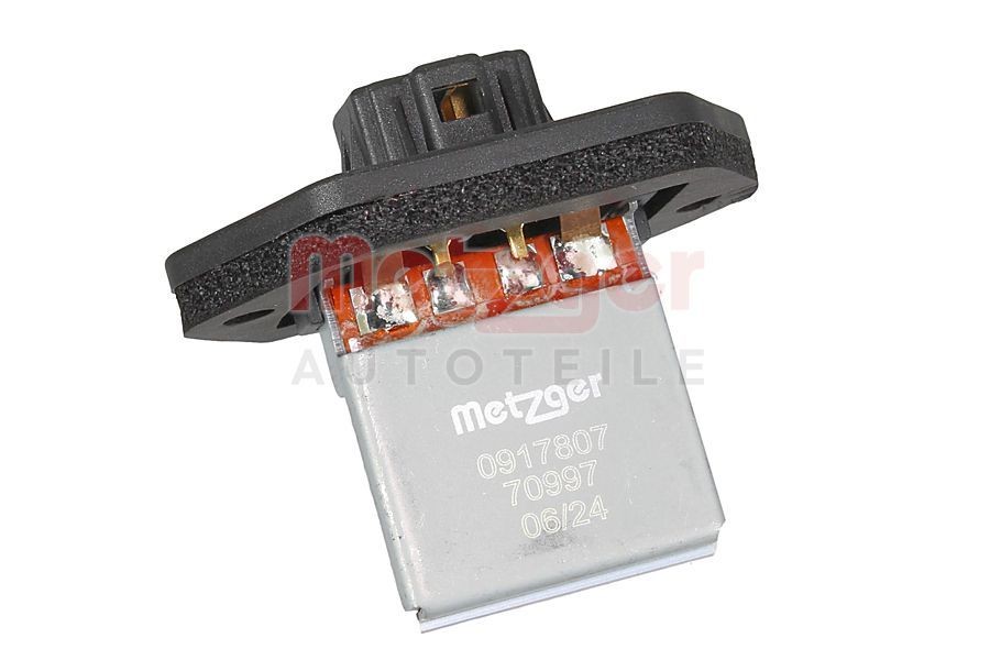 Motstand, kupévifte METZGER 0917807 METZGER 0917807: Viftemotor motstand Kia CERATO 2016