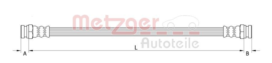 METZGER Bromsslang 4110320 4110320 Bromsslang METZGER OPEL GT