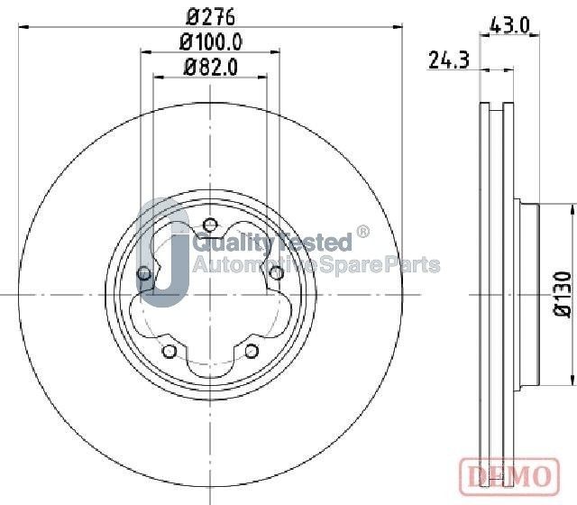JAPANPARTS Δισκόπλακα DI0356JM Δισκόπλακες JAPANPARTS Ford MAVERICK DI0356JM