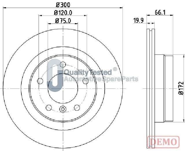 JAPANPARTS Bremseskive DP0101JM DP0101JM Skiver BMW i4 JAPANPARTS