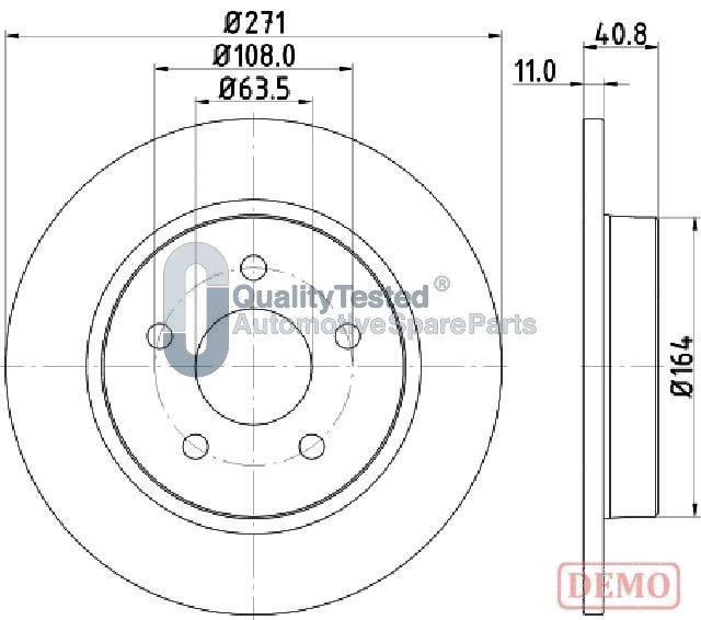 JAPANPARTS Δισκόπλακα DP0305JM Αγωνιστικές δισκόπλακες FORD JAPANPARTS DP0305JM