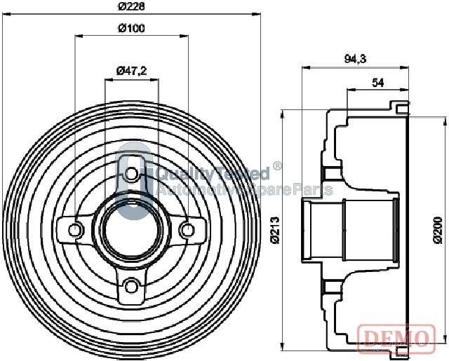 JAPANPARTS Brzdový bubon TA0412JM TA0412JM Brzdový bubon OPEL FRONTERA JAPANPARTS