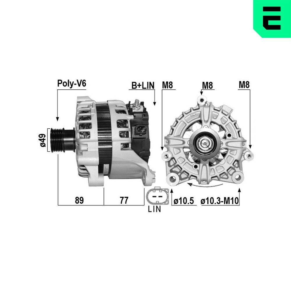 ERA Dynamo / Alternator 209706A ERA 209706A Dynamo BMW X6 (G06, F96) aan een voordelige prijs