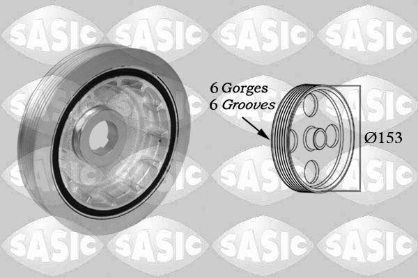 SASIC Remskive, veivaksel 2150072 SASIC 2150072 Remskive veivaksel Seat TOLEDO originale