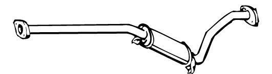 VEGAZ Keskiäänenvaimentaja SBS-24 SBS-24 VEGAZ Pakoputki äänenvaimennin keski SAAB 900