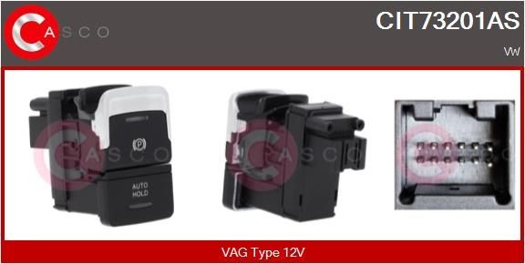 CASCO Ställare, parkeringsbroms CIT73201AS CIT73201AS CASCO brytare, handsbromsvarnare VW PASSAT