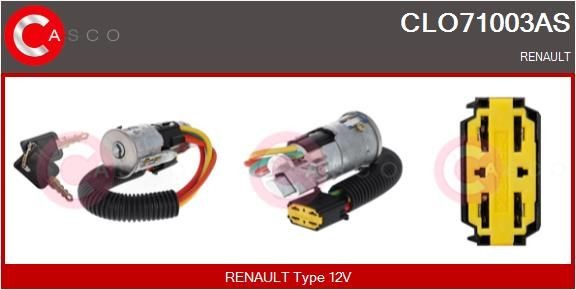 CASCO Styrlås CLO71003AS CLO71003AS CASCO tändlås VW PASSAT