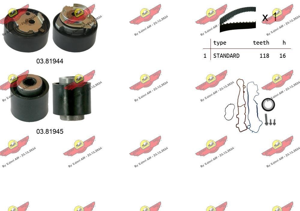 AUTOKIT Zobsiksnas komplekts 04.5497 04.5497 Zobsiksnas komplekts FIAT DUCATO AUTOKIT