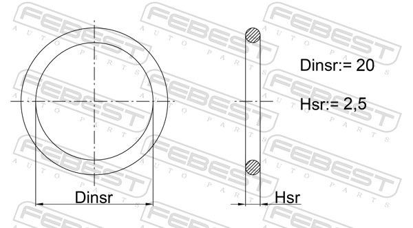 FEBEST Tätningsring 01400-005 01400-005 FEBEST packning, oljefilterhus Nissan NV400