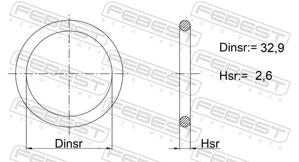 FEBEST Packning, vakuumpump 01400-014 01400-014 FEBEST vakuumpump till broms BMW 1-serie