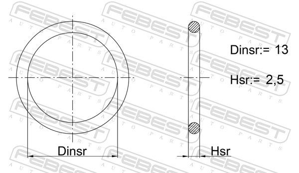 FEBEST Tesnenie veka rozvodov 02400-018 Tesnenie pod rozvodovu skrinu FEBEST Volkswagen TRANSPORTER 02400-018