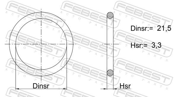 FEBEST Guarnizione, Flangia refrigerante 02400-022 02400-022 costo Guarnizione, flangia refrigerante SAAB 9-5 FEBEST