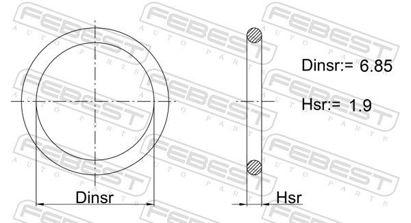 FEBEST Seal Ring, air conditioning system line 04400-005 FEBEST 04400-005 JAGUAR F-TYPE air conditioning hose replacement