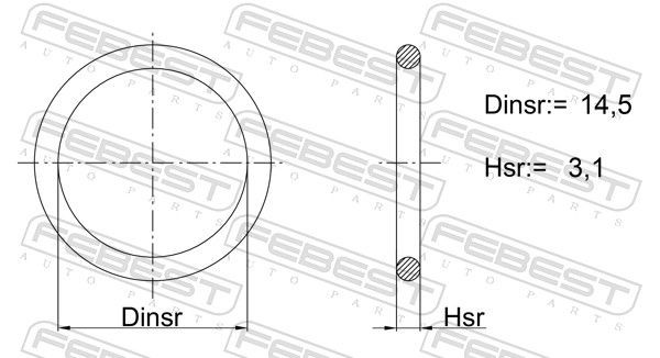 FEBEST Pakning, oliepind 19400-008 19400-008 Oliepind SUBARU FORESTER FEBEST