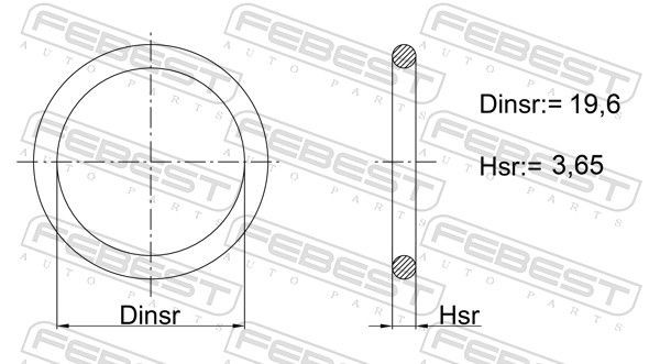 FEBEST Blīve, Dzesēšanas šķidruma flancis 25400-002 Blīve, dzesēšanas šķidruma flancis FEBEST Peugeot 508 25400-002