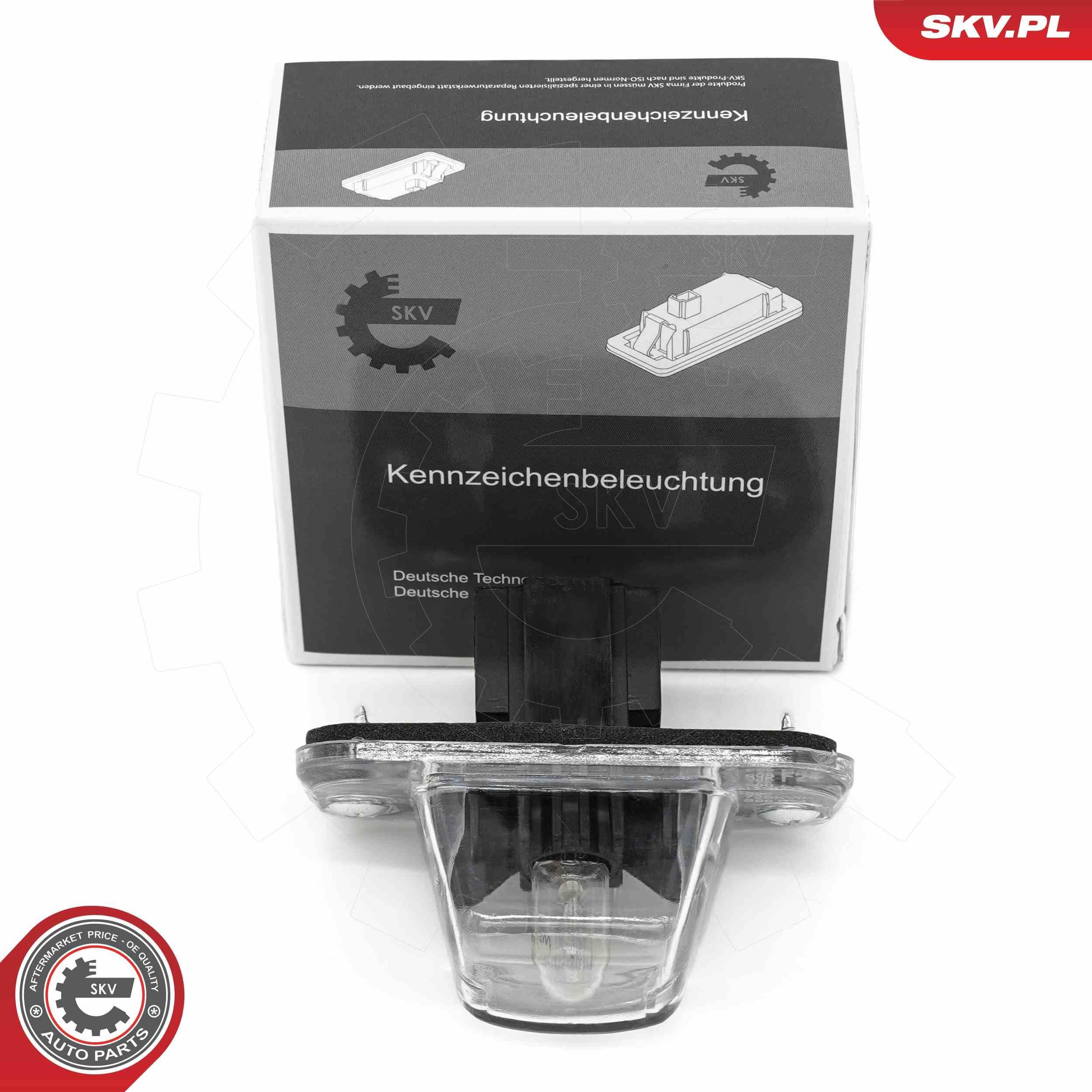 ESEN SKV Ożwietlenie tablicy rejestracyjnej 72SKV017 ESEN SKV Oświetlenie tablicy rejestracyjnej 72SKV017 doświadczenie