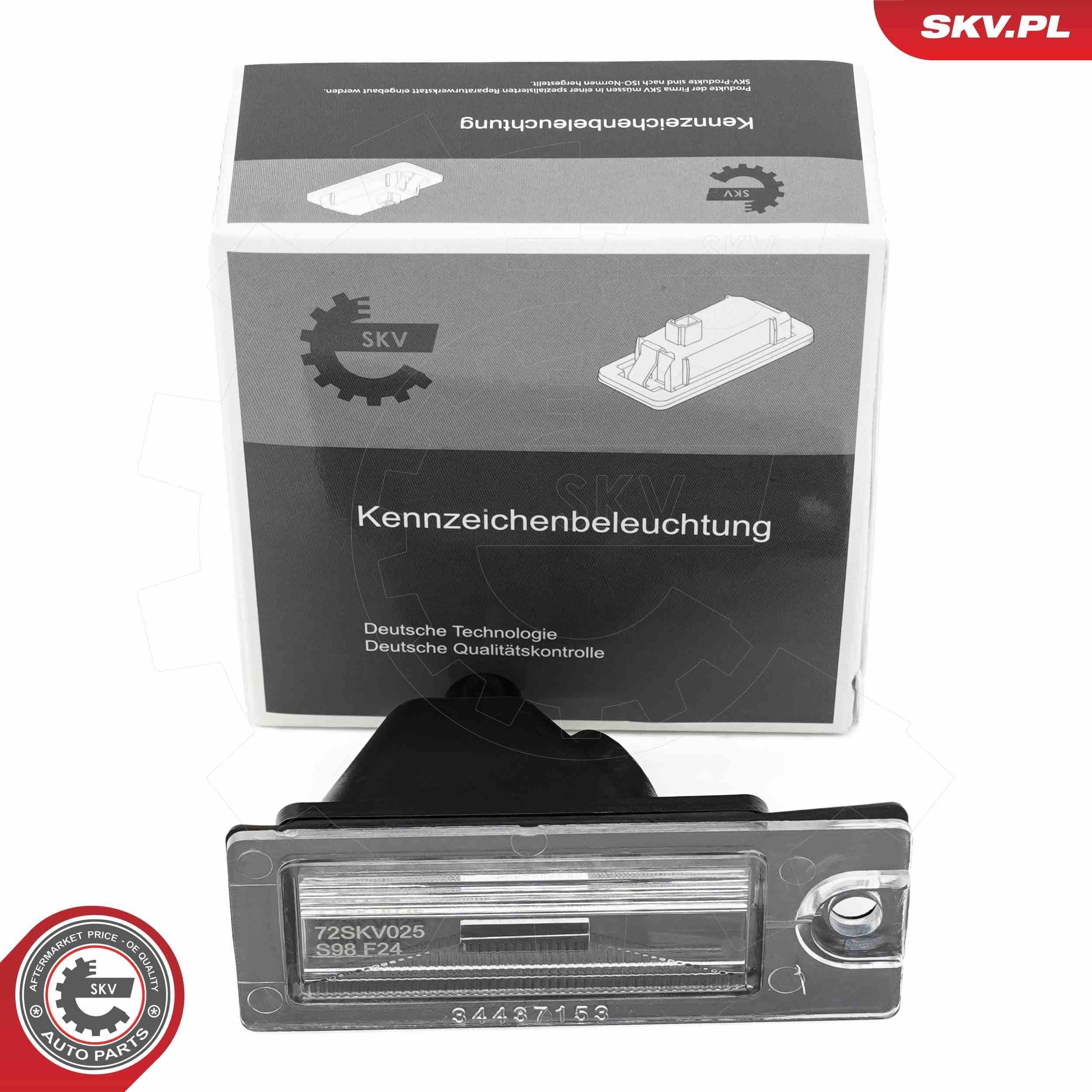 ESEN SKV Licence Plate Light 72SKV025 Volvo S60 ESEN SKV number plate light 72SKV025