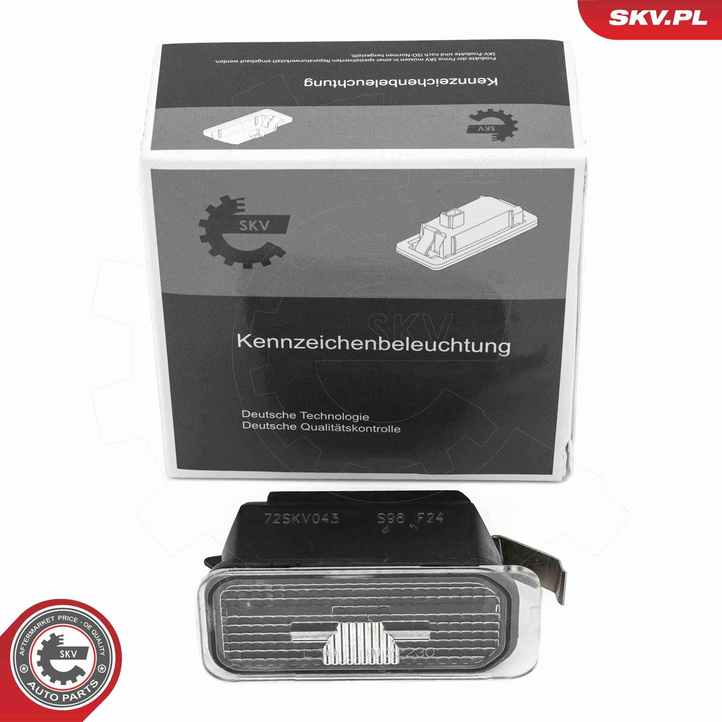 Nummerpladelys ESEN SKV 72SKV043 ESEN SKV 72SKV043 Nummerpladelys pære JAGUAR XF 2014