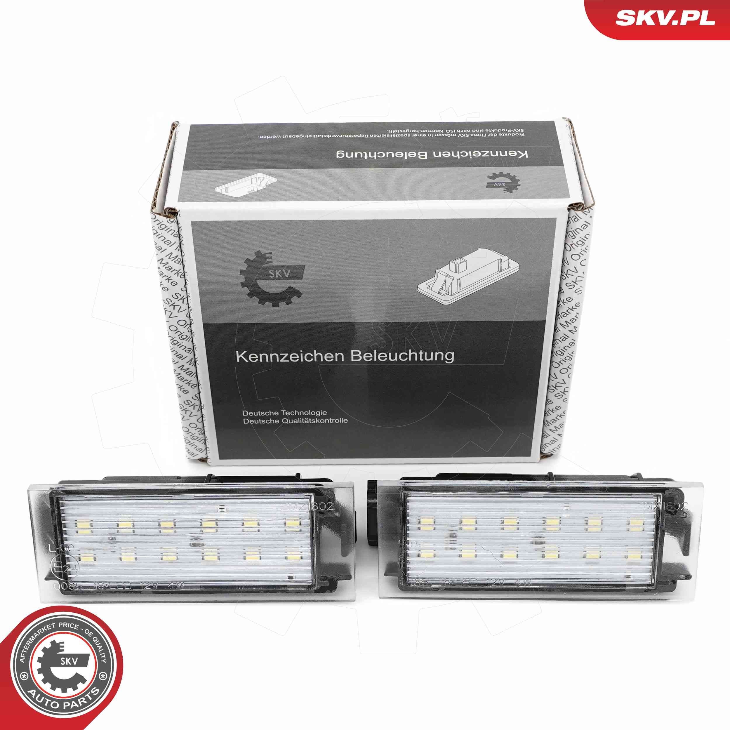ESEN SKV Licence Plate Light 72SKV501 Opel ASTRA ESEN SKV number plate light 72SKV501