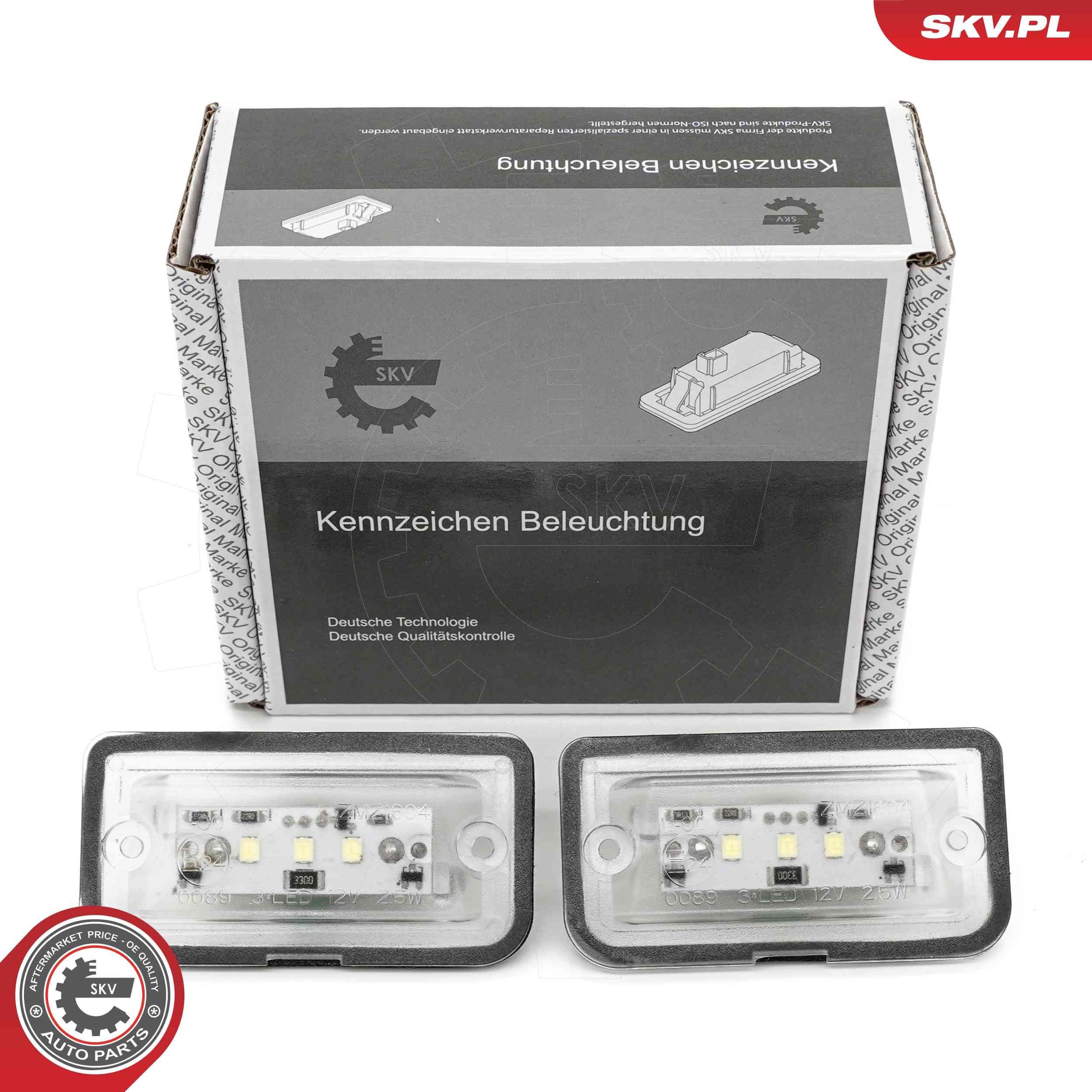 Luz de chapa de matrícula ESEN SKV 72SKV507 ESEN SKV 72SKV507 Lâmpada de placa CHRYSLER PT CRUISER 2005