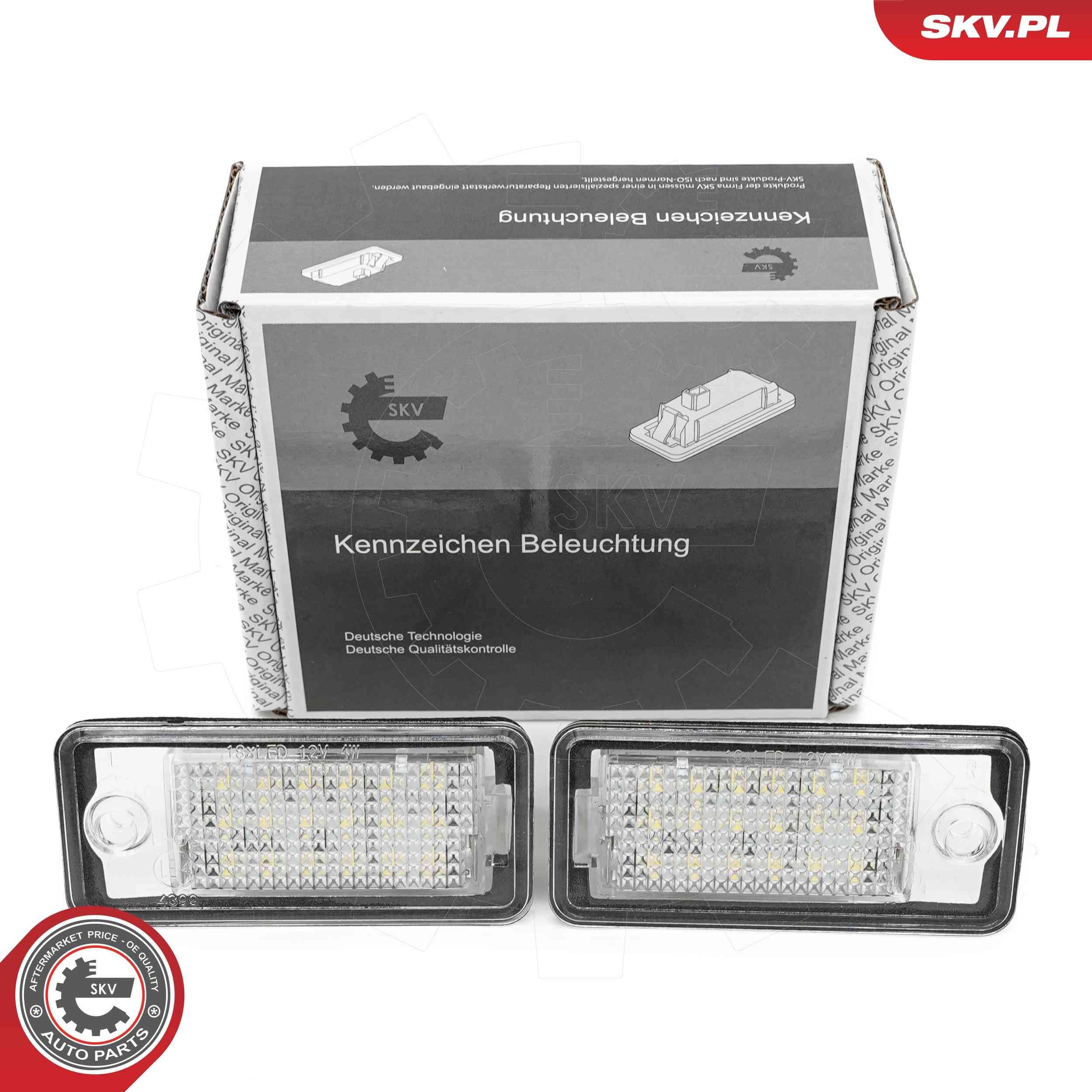 ESEN SKV Kentekenlamp 72SKV511 72SKV511 Kentekenplaatverlichting AUDI A8 ESEN SKV