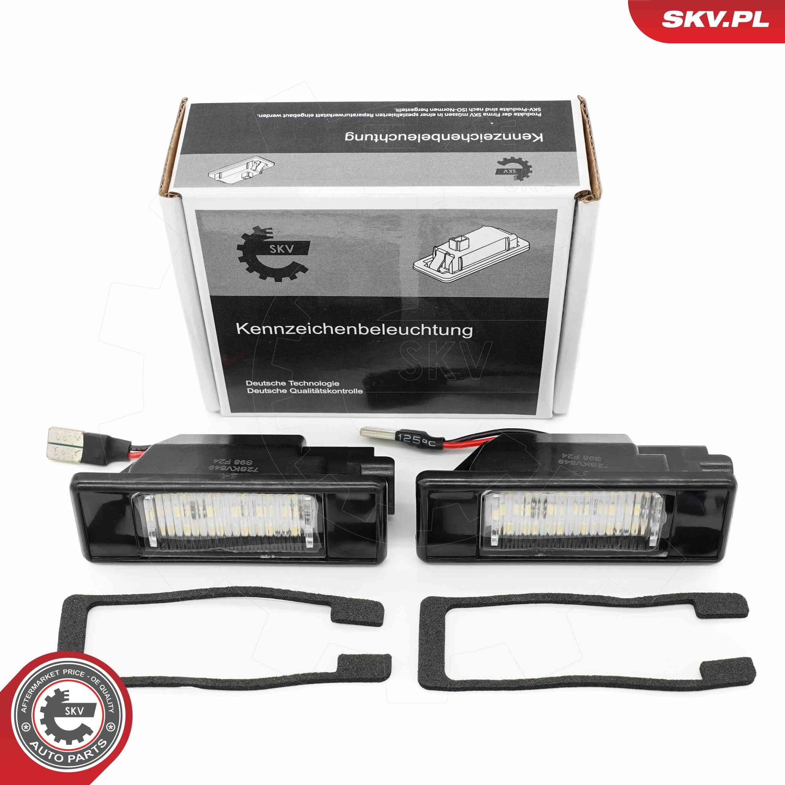 Luz de chapa de matrícula ESEN SKV 72SKV549 ESEN SKV 72SKV549 Luz de matricula NISSAN QASHQAI 2006
