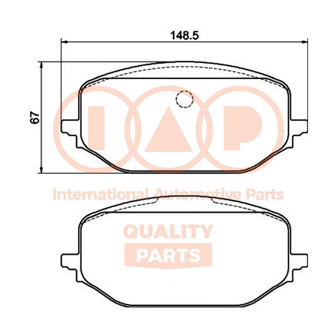 IAP QUALITY PARTS Bremseklosser 704-52034P 704-52034P Bremseklosser PEUGEOT 4007 IAP QUALITY PARTS