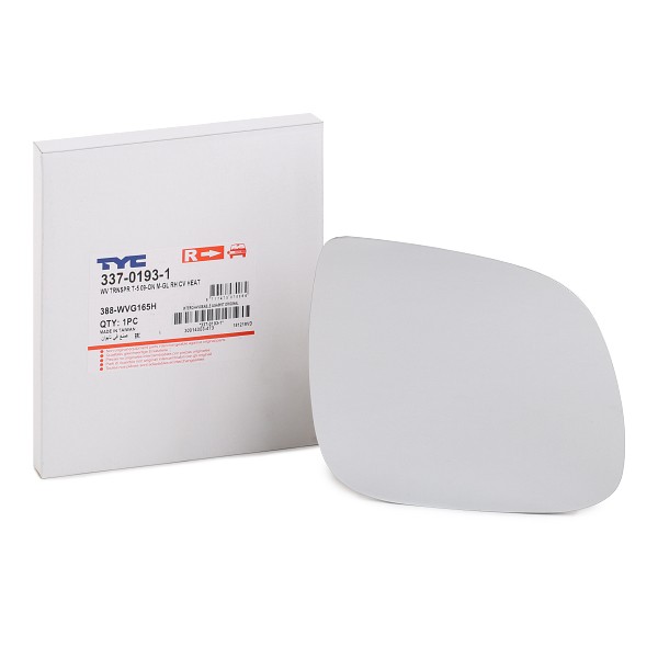 TYC Κρύσταλλο καθρέφτη, εξωτ. καθρέφτης 337-0193-1 τιμες Καθρέφτης Volkswagen SGB, SGG, SGJ 337-0193-1 TYC