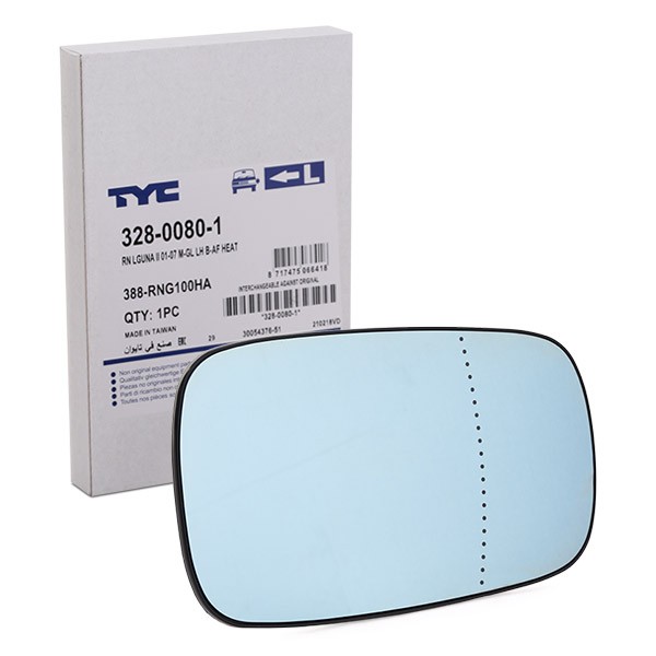 Miroir de rétroviseur TYC 328-0080-1 TYC 328-0080-1: Glace rétroviseur Renault GRAND SCÉNIC 2024