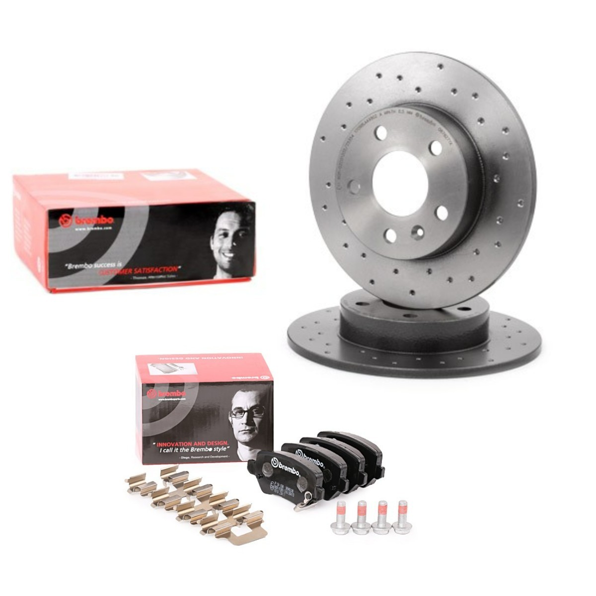 BREMBO Bremseskiver og klodser BRB3405N0041 pris Bremse-kit Opel L35 BRB3405N0041 BREMBO