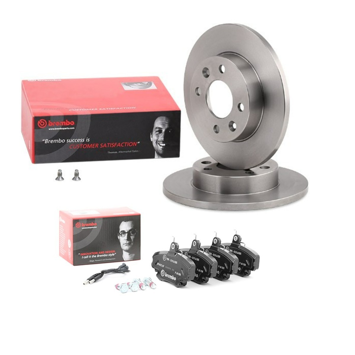 Bremseskiver og -klosser BREMBO BRB3405N0047 BREMBO Prime BRB3405N0047: Bremseklosser og skiver Dacia LOGAN 2005