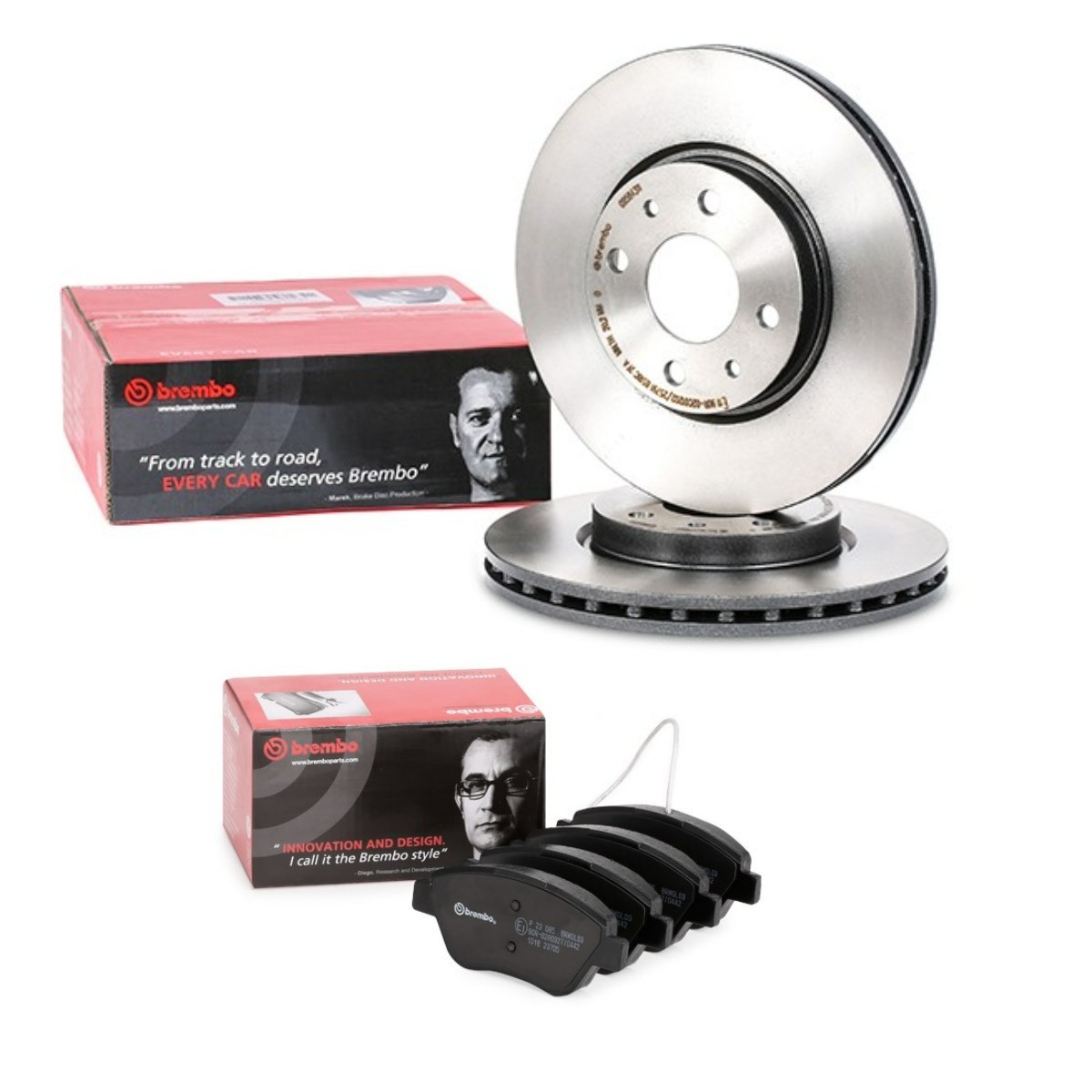 Disques et plaquettes de freins BREMBO BRB3405N0055 BREMBO Prime BRB3405N0055: Kit de freinage Fiat PANDA 2019