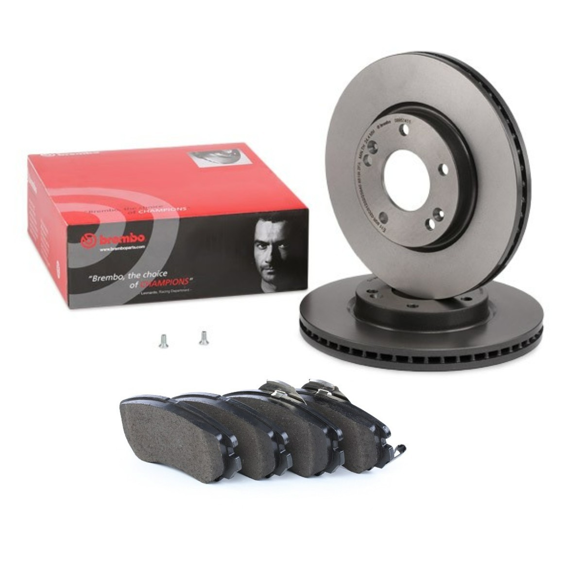 BREMBO Bromssats, skivbroms BRB3405N0096 BREMBO BRB3405N0096 Bromsskivor och bromsbelägg Hyundai Coupe gk fram och bak
