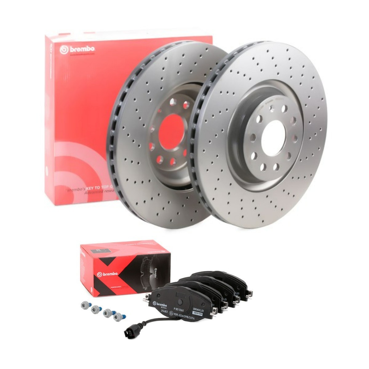 BREMBO Kit de travões BRB3405N0103 BREMBO BRB3405N0103 Kit de pastilhas de travão e disco Skoda Kodiaq NS preço