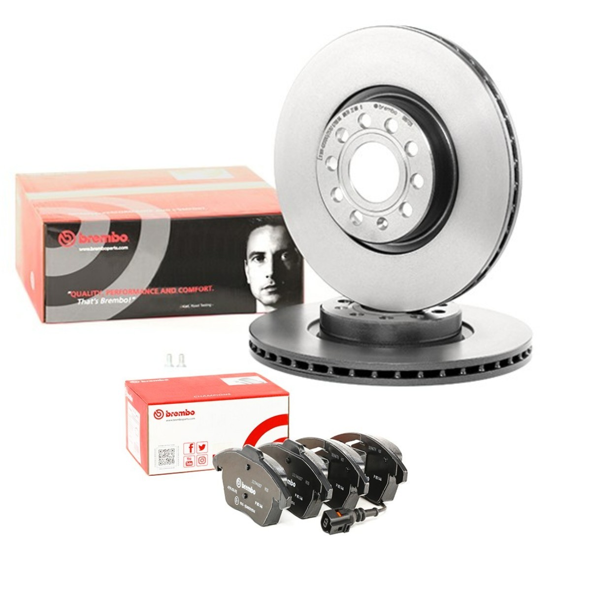 BREMBO Kit de travões BRB3405N0120 BREMBO BRB3405N0120 Discos e pastilhas de travão VW CC 358 preço