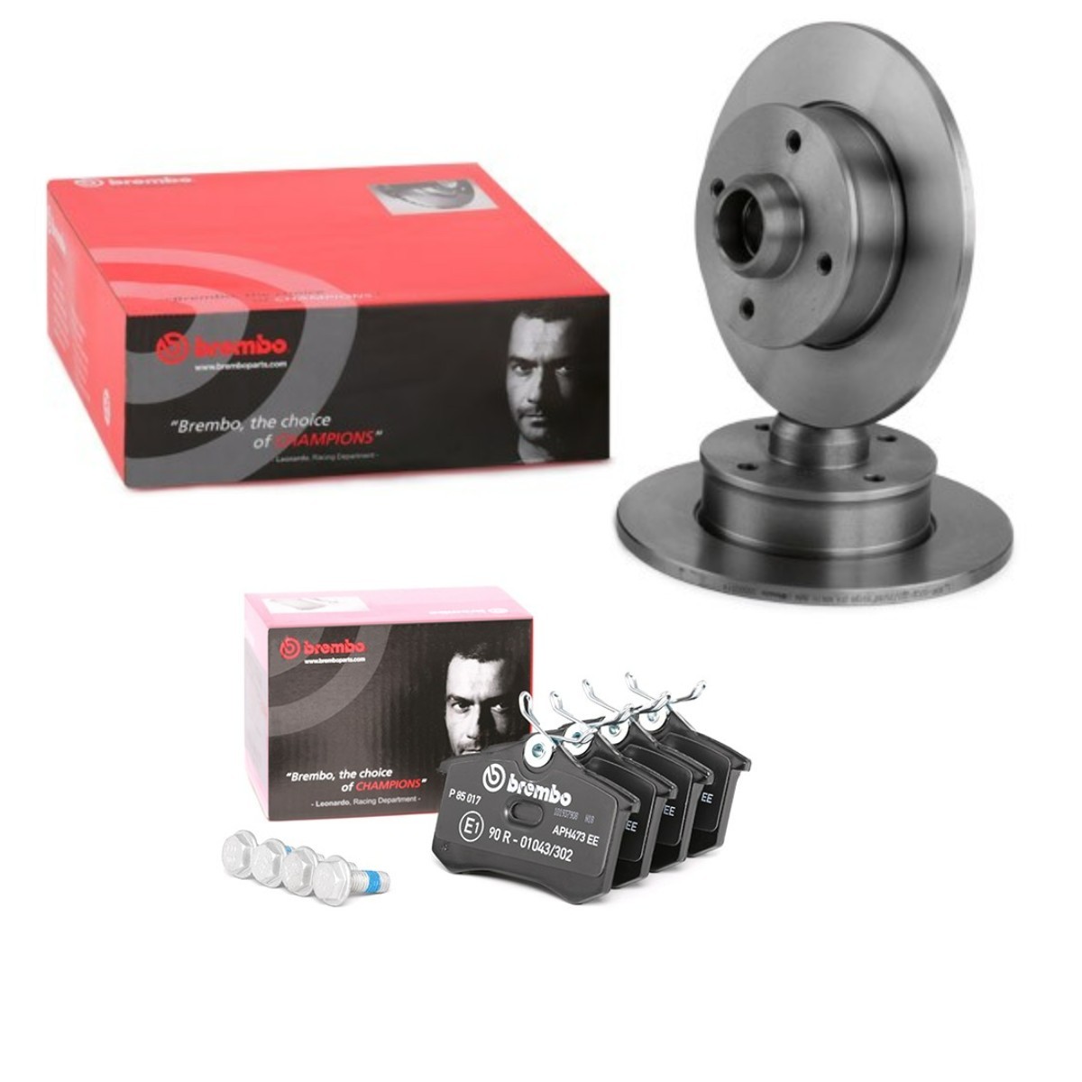 Remschijven en blokken BREMBO BRB3405N0145 BREMBO Prime BRB3405N0145 Remblokken en -schijven Volkswagen POLO 1999