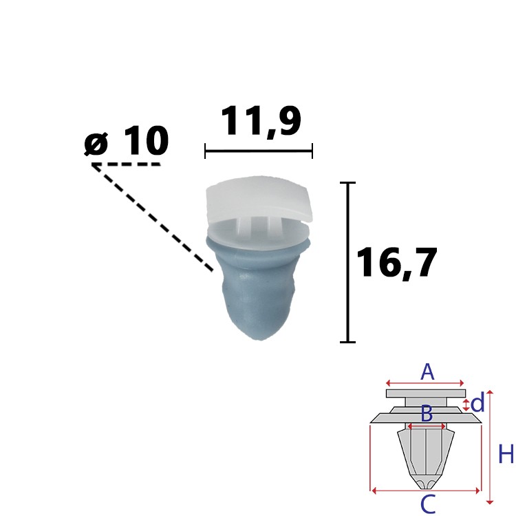 Clip, list ROMIX C70800 ROMIX C70800: Dörrlister Audi Q2 2025