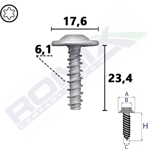 ROMIX Bullone / Vite C70851 ROMIX C70851 Bullone / Vite